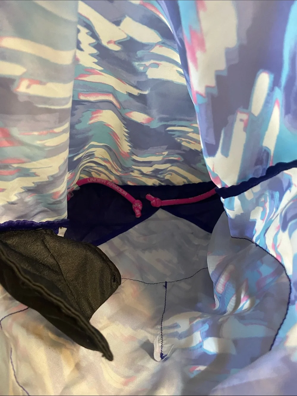 Under Armour Blue, Pink & White Patterned Drawstring Backpack
